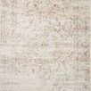 Sonnet 7'10"x10' beige and terracotta traditional rug with subtle distressed pattern and warm tones