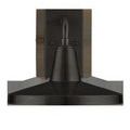 Front view of Mariner Outdoor Wall Sconce showing wide conical shade and wall mount plate