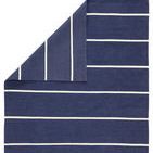 Corbina Indoor/ Outdoor Stripe Dark Blue/ Ivory Area Rug image 7
