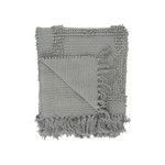 Product Image 2 for Grey Cotton Chenille Throw With Fringe from Creative Co-Op
