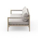 Close-up side angle focusing on rope wrapping over armrests and rear cotton weaving texture