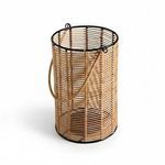 Product Image 2 for Natural Iron & Bamboo Round Lantern Dia 7.25" from BIDKHome