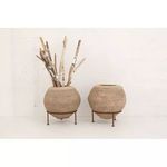 Product Image 2 for Seraphina Paper Mache Cachepot Vase With Metal Stand (Set Of 2 Pieces) from Creative Co-Op
