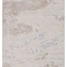 Contemporary modern rug with an abstract organic design in soft tones of gray, light blue, cream, taupe, and silver.