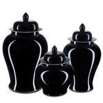 Product Image 3 for Imperial Black Medium Temple Jar from Currey & Company