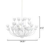 Product Image 5 for Dogwood Textured White Plaster Chandelier from Jamie Young