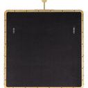 Back view of Faith Square Wall Mirror showing black backing panel secured with gold frame and metal mounting plate