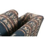Close-up of sofa seat cushion seam highlighting fabric texture and stitching quality