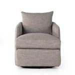 Front view of Whittaker Swivel Chair highlighting rounded armrests and full seat cushion
