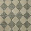 Francis Spa / Granite Rug with wool hooked diamond and grid pattern in muted green and beige tones