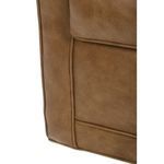 Close-up detail of chair side panel showing neat stitching and even leather texture