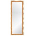 Product Image 1 for Britton Scallop Edge Rattan Floor Mirror from Worlds Away
