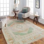 Product Image 3 for Anadolu Hand-Knotted Light Sage / Dusty Pink Rug - 4' x 6' from Surya