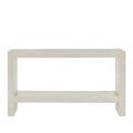 Frontal view highlighting under-shelf storage space and sturdy leg design