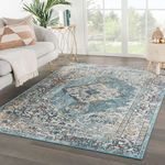 Product Image 2 for Romina Medallion Teal/ Gold Rug from Jaipur 