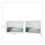 Measured dimensions of the painting: 47 inches wide, 31.5 inches high, and 2 inches deep