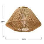 Product Image 3 for Coastal Breeze Flush Mount Ceiling Light with Woven Paper Rope Shade from Creative Co-Op