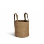 Product Image 1 for Natural Bamboo Basket with Handles Dia 8" from BIDKHome