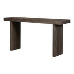Monterey console table opposite side angle highlighting panel leg depth and wood grain texture