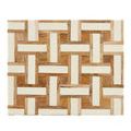 Top view highlighting rectangular basket-weave pattern on box lid