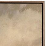 Detailed view of top edge of canvas and frame revealing fine texture of watercolor absorbent surface