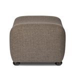 Kylo Ottoman straight top-down view highlighting sweetheart curve and fabric texture