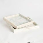 Product Image 2 for Johanna Square Marble Trays , Set Of 2 from Napa Home And Garden
