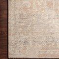 Faye Beige / Blue Rug with a soft, distressed pattern blending beige and blue tones on a rectangular flat weave.