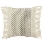 Haskell Indoor/ Outdoor Gray/ Ivory Geometric Pillow image 1