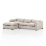 Westwood sectional at a right 3/4 angle showing fabric texture and seating depth