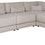 Full Dove Modular Sectional in a U-shape configuration with multiple cushions and chaise lounge end