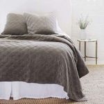 Product Image 1 for Brussels Quilted Cotton Euro Sham - Pewter from Pom Pom at Home
