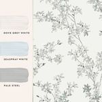 Product Image 4 for Laura Ashley Forsythia Steel Floral Wallpaper from Graham & Brown