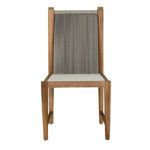 Front view of Pacifica chair with taupe rope woven seat and backrest
