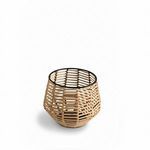 Product Image 3 for Natural Iron & Bamboo Lantern Dia 7" from BIDKHome