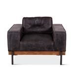 Product Image 2 for Chiavari Distressed Antique Ebony Leather Armchair from World Interiors