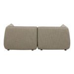 Rear view of Zeppelin Nook Modular Sectional displaying smooth fabric upholstery on back panels