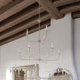 Product Image 8 for Nottaway Linear Champagne Chandelier from Currey & Company