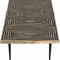 Product Image 1 for Deco Onyx Inlaid Coffee Table With Metal Legs from Noir