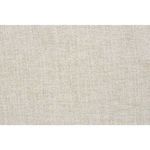 Texture detail of beige linen fabric upholstery with visible fibers