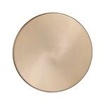 Top view showing smooth, reflective round gold steel tray surface of the ice bucket stand