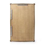 Back of the Declan Wall Mirror showing wood backing and dual hanging metal brackets