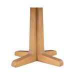 Close-up of the Charles Cafe Table base showing solid wood four-legged construction with smooth finish