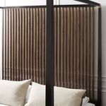 Product Image 2 for Black Wood Modern California King Pinstripe Bed from Caracole