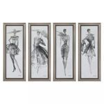 Product Image 2 for Uttermost Fashion Sketchbook Art, S/4 from Uttermost