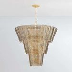 Cassian Chandelier front view highlighting the full tapering and layered structure