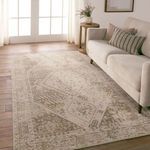 Product Image 11 for Rush Indoor / Outdoor Medallion Beige / Tan Rug 9'6" x 12'7" from Jaipur 