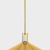 Clermont Pendant viewed slightly from the side showing full length suspension rod and conical shade