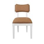 Product Image 6 for Bow Back Upholstered Dining Chair In Matte White Lacquer from Worlds Away