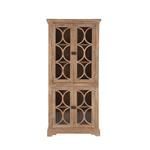 Product Image 3 for Pengrove 38 Inch Wide Mango Wood Cabinet With Carved Lattice Work Doors from World Interiors